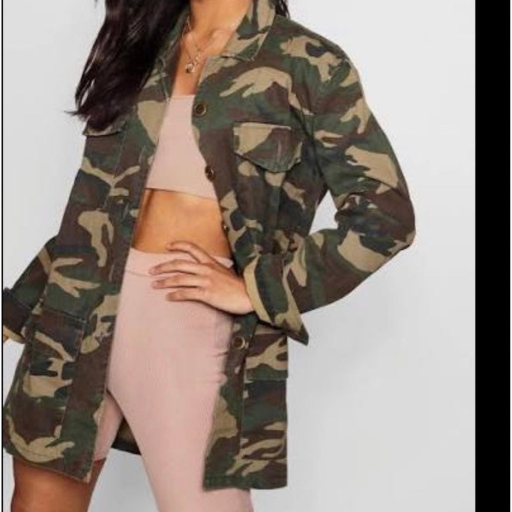 Vici Ethan Camo cotton pocketed utility jacket Sz S